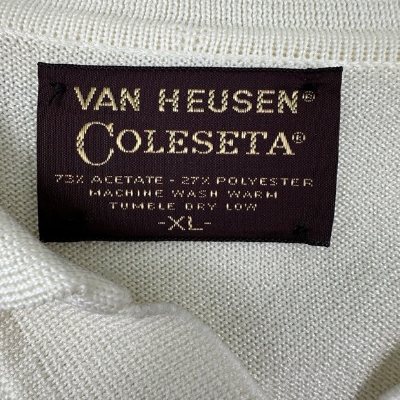 NEW VTG 60s Van Heusen Coleseta‎ Polo Shirt Men Fits Large Tag XL Blue Black - Picture 9 of 14